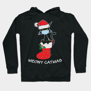 Meowy Catmas Funny Cat Lover Christmas Gift Hoodie